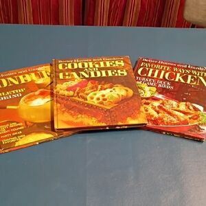 Better Homes and Gardens Cookbook Trio - Brown and Red Covers